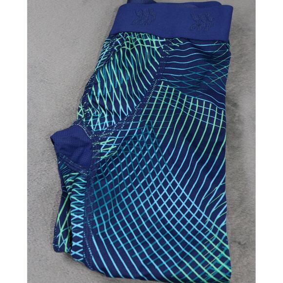 All In Motion Kids Compression Leggings Blue Green Pattern XS 4/5 Athletic Pants - Picture 8 of 8